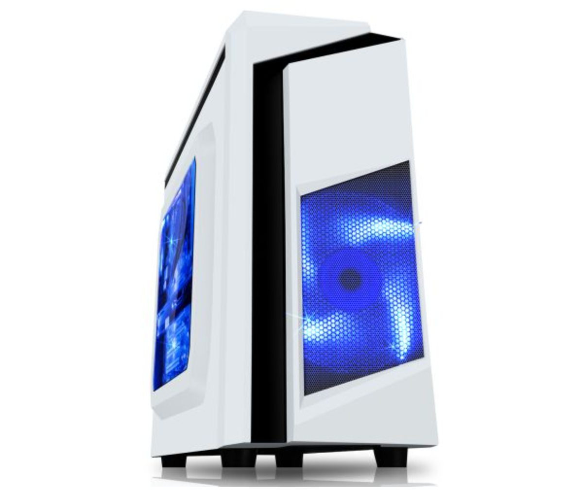 480 ггц. Белый игровой компьютер. Системный блок Midi. Компьютер UHD.